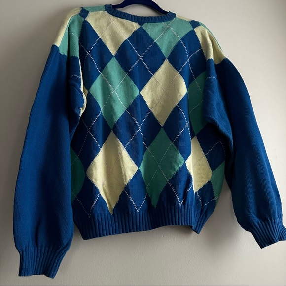 Vintage 80s Benetton Argyle Pattern Sweater - Picture 6 of 6